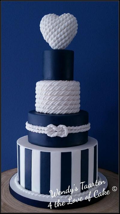 Nautical wedding cake - Cake by Wendy Schlagwein