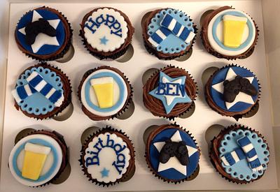 Men's Birthday Cupcakes - Cake by Caron Eveleigh
