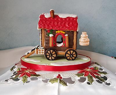 Gingerbread Christmas Gipsy Caravan. - Cake by Pluympjescake