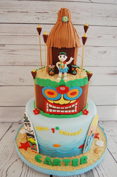 Hawaiian 1st Birthday  - Cake by funni