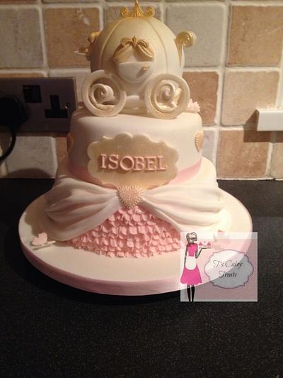 Princess carriage & ruffle cake!  - Cake by Tricia morris