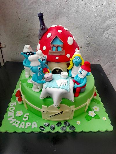 The smurfs - Cake by Danito1988