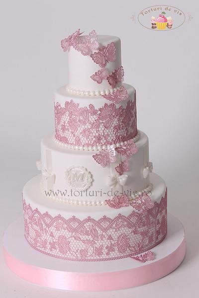 Lace and Butterflies - Cake by Viorica Dinu