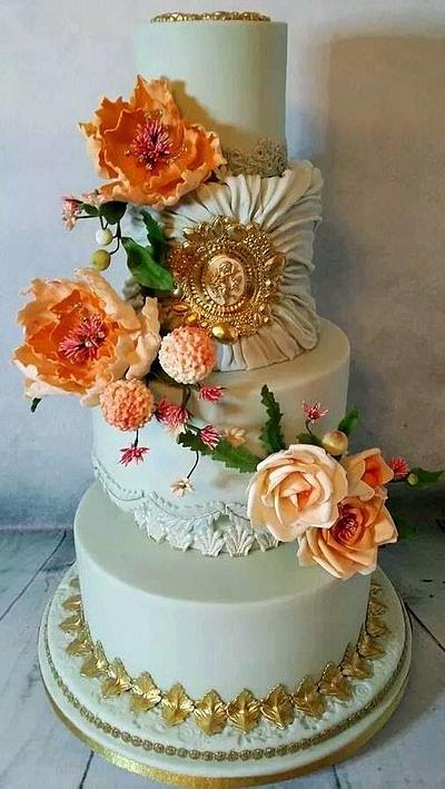 Vintage Gold - Cake by Cherub Couture Cakes