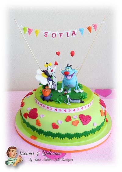 Oggy and the cockroaches cake - Cake by Sara Solimes Party solutions