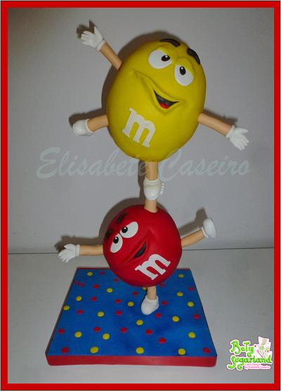 M&M's gym cake (gravity defying) - Cake by Bety'Sugarland by Elisabete Caseiro 