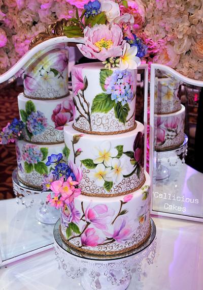 Shabby Chic Asian Wedding - Cake by Calli Creations