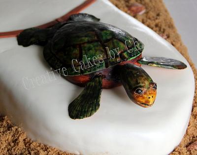 Longboard with Sea Turtle - Cake by Creative Cakes by Chris
