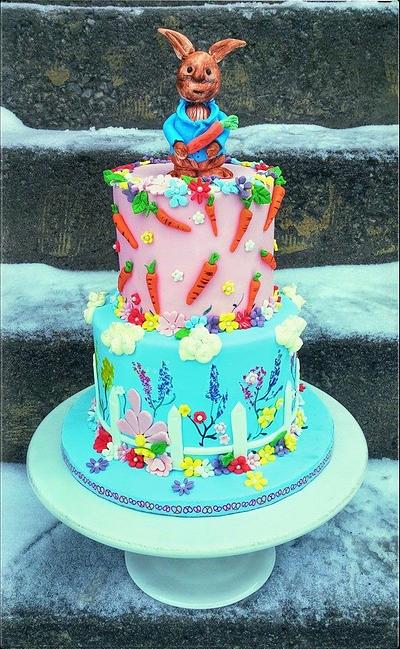 Peter the rabbit baby shower cake  - Cake by Danijela Lilchickcupcakes