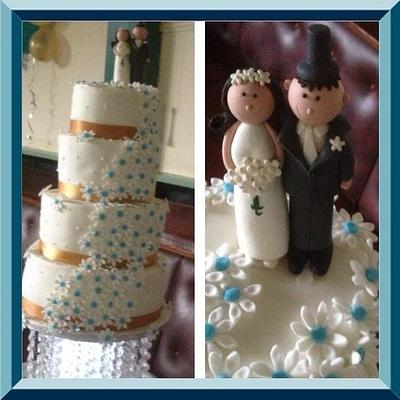 Daisy wedding - Cake by Witty Cakes