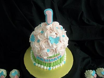 First Birthday Cupcake  - Cake by caymancake