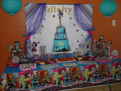 Monster High Sweet Treat Table - Cake by Shelly- Sweetened by Shelly