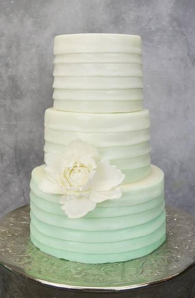 Ombré mint wedding cake - Cake by Mauicakes