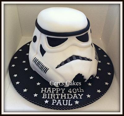 Storm Trooper cake - Cake by Ceri's Cakes