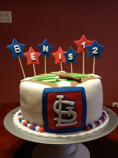 St. Louis Cardinal Cake - Cake by Simply Sweet Cakes