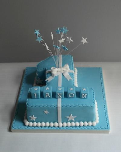 Happy 1st Birthday Jaxon - Cake by BluebirdsBakehouse