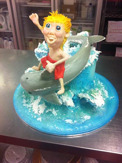 Dolphin surfer - Cake by Kevin Martin