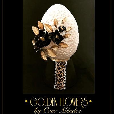 Golden flowers “Faberge eggs, 2nd edition” - Cake by Coco Mendez