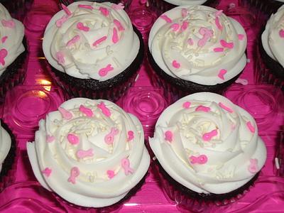 Breast Cancer cupcakes - Cake by Kim Leatherwood