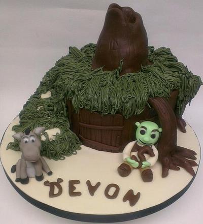 Donkey, Shrek and his house!  - Cake by amy