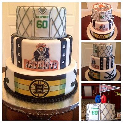 Ultimate Birthday Cake for the New England Sports Lover - Cake by PattiCakes