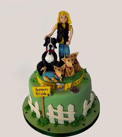 Dog Walking Cake - Cake by Storyteller Cakes