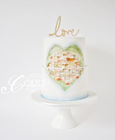 Positano Love - Cake by cindyscakecreations