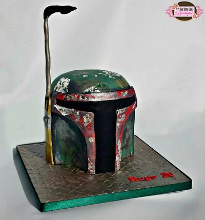 Boba Fett Helmet Cake  - Cake by Jerri