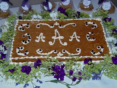 Chocolate Chip Grooms cookie cake  - Cake by Nancys Fancys Cakes & Catering (Nancy Goolsby)
