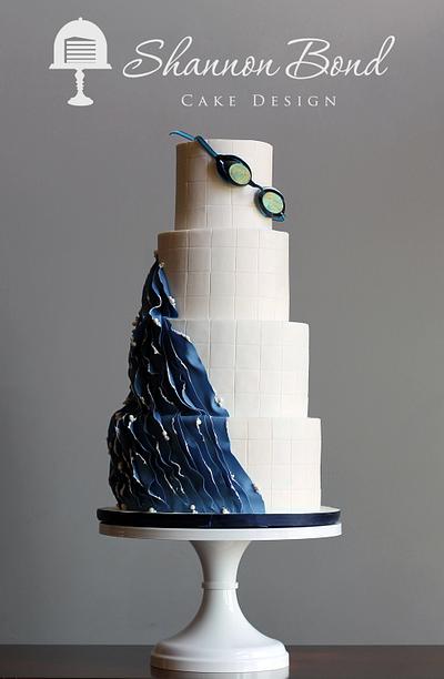 Abstract Swim Cake - Cake by Shannon Bond Cake Design