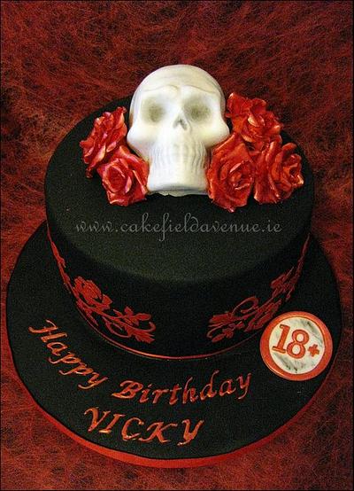 Skull and Roses Gothic Cake - Cake by Agatha Rogowska ( Cakefield Avenue)