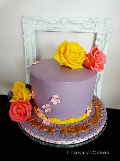 Grandmom turns 73! - Cake by Tina Salvo Cakes