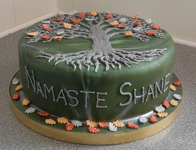 Namaste, tree of life cake - Cake by barbscakes