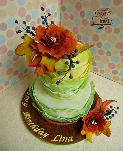 Autumn Flower Cake - Cake by Cakes from D'Heart