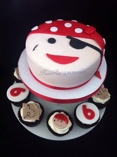 Pirate Cake and Cupcakes - Cake by Beau Petit Cupcakes (Candace Chand)