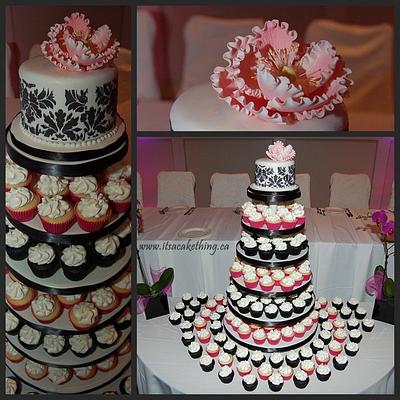 Damask Bridal Shower - Cake by It's a Cake Thing 