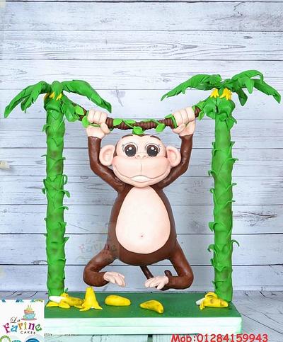 Climbing monkey  - Cake by La farine by Randa