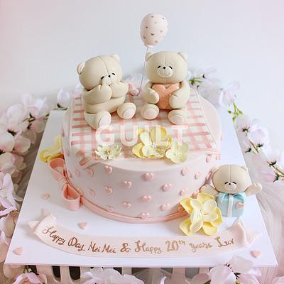 Forever Bears for Anniversary - Cake by Guilt Desserts
