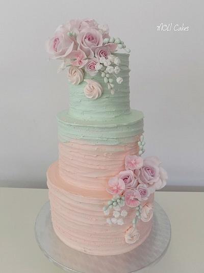 Pink and mint - Cake by MOLI Cakes