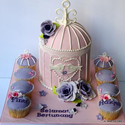Lovebirds Engagement gift - Cake by Jo Finlayson (Jo Takes the Cake)