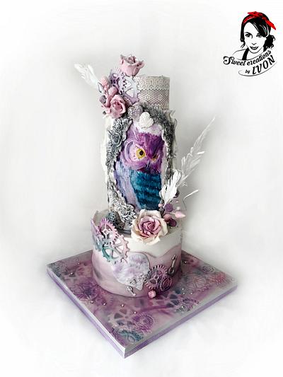 OWL cake (vintage&steampunk) - Cake by Ivon