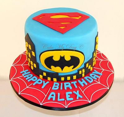 Superman Spiderman and Batman  - Cake by Cake My Day