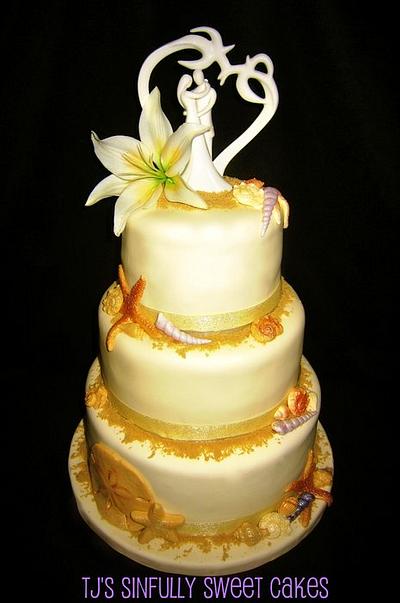 Beach Wedding Cake - Cake by Tyla Mann