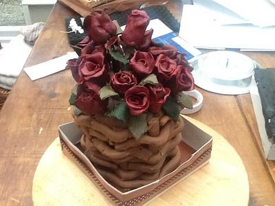 Chocolate red roses cake - Cake by Yetticakes