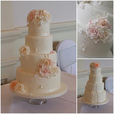 Veiled in Lace - Cake by TiersandTiaras