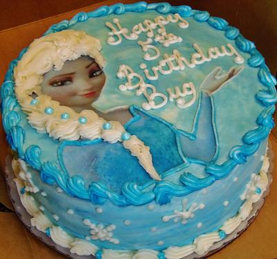 Frozen Elsa buttercream cake - Cake by Nancys Fancys Cakes & Catering (Nancy Goolsby)