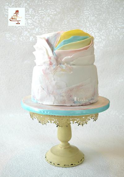 gender reveal cake - Cake by Judith-JEtaarten