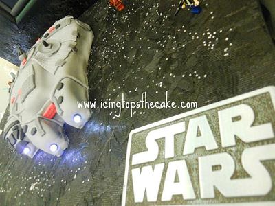 Star Wars Millenium Falcon - Cake by Icingtopsthecake