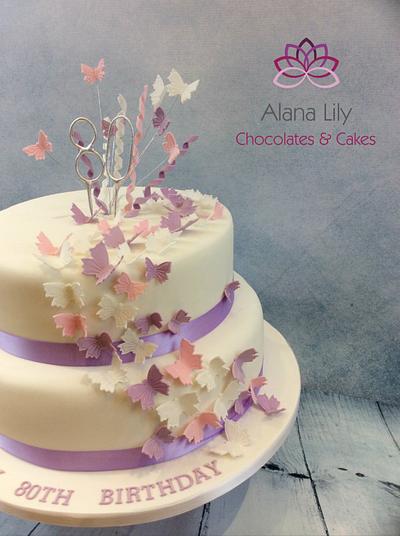 Butterfly Birthday cake - Cake by Alana Lily Chocolates & Cakes