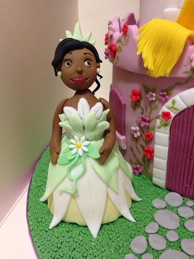 Disney princess Castle - Tiana Belle Rapunzel  - Cake by The Rosebud Cake Company